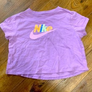 YXL purple Nike cropped shirt